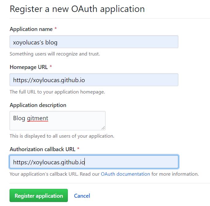 OAuth Application注册